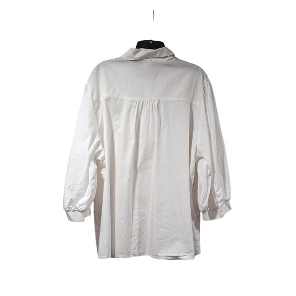 Hess Frackmann Trachten Vintage Baumwolle Floral Stitched Button Up Blouse Sz XL - Picture 2 of 9